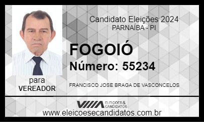 Candidato FOGOIÓ 2024 - PARNAÍBA - Eleições