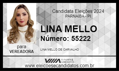 Candidato LINA MELLO 2024 - PARNAÍBA - Eleições