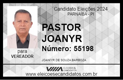 Candidato PASTOR JOANYR 2024 - PARNAÍBA - Eleições