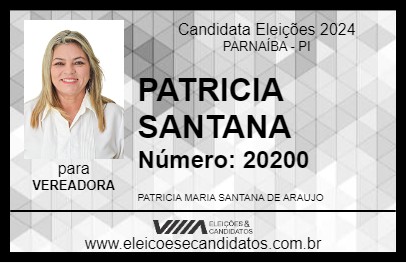 Candidato PATRICIA SANTANA 2024 - PARNAÍBA - Eleições