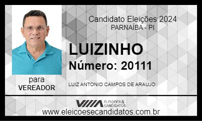 Candidato LUIZINHO 2024 - PARNAÍBA - Eleições