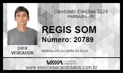 Candidato REGIS SOM 2024 - PARNAÍBA - Eleições