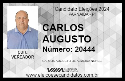 Candidato CARLOS AUGUSTO 2024 - PARNAÍBA - Eleições