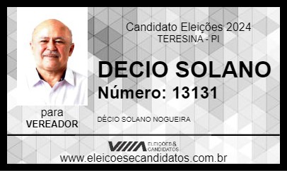 Candidato DECIO SOLANO 2024 - TERESINA - Eleições