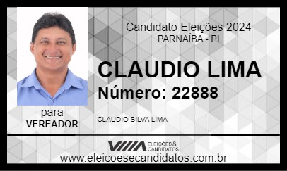 Candidato CLAUDIO LIMA 2024 - PARNAÍBA - Eleições