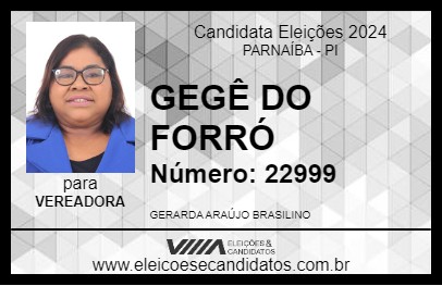 Candidato GEGÊ DO FORRÓ 2024 - PARNAÍBA - Eleições