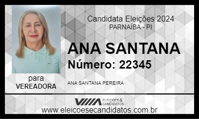 Candidato ANA SANTANA 2024 - PARNAÍBA - Eleições