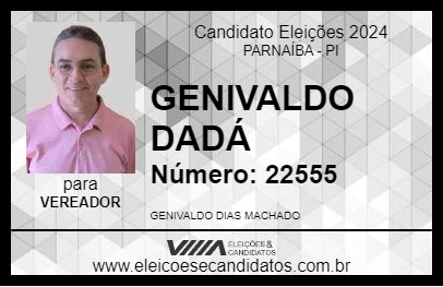 Candidato GENIVALDO DADÁ 2024 - PARNAÍBA - Eleições