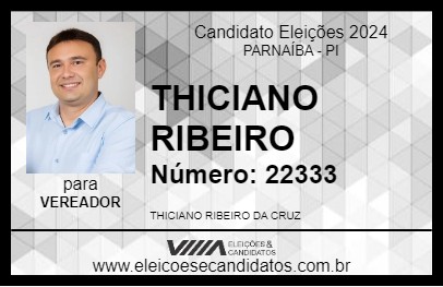 Candidato THICIANO RIBEIRO 2024 - PARNAÍBA - Eleições