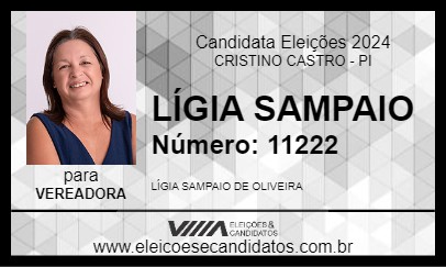 Candidato LÍGIA SAMPAIO 2024 - CRISTINO CASTRO - Eleições