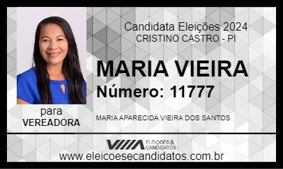 Candidato MARIA VIEIRA 2024 - CRISTINO CASTRO - Eleições