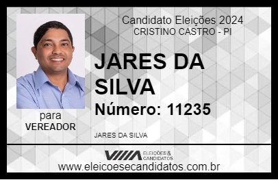 Candidato JARES DA SILVA 2024 - CRISTINO CASTRO - Eleições