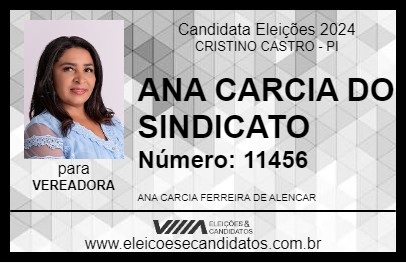 Candidato ANA CARCIA DO SINDICATO 2024 - CRISTINO CASTRO - Eleições