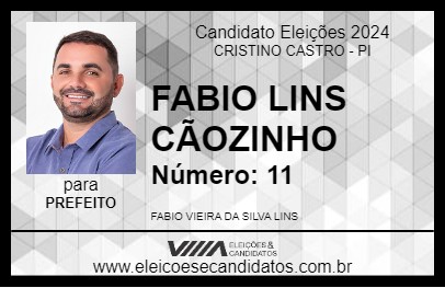 Candidato FABIO LINS CÃOZINHO 2024 - CRISTINO CASTRO - Eleições