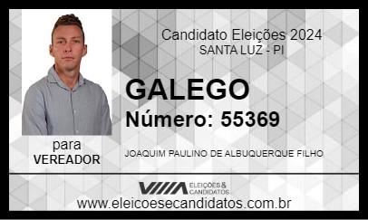 Candidato GALEGO 2024 - SANTA LUZ - Eleições