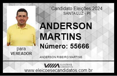 Candidato ANDERSON MARTINS 2024 - SANTA LUZ - Eleições