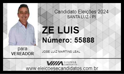 Candidato ZE LUIS 2024 - SANTA LUZ - Eleições