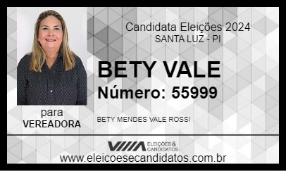 Candidato BETY VALE 2024 - SANTA LUZ - Eleições