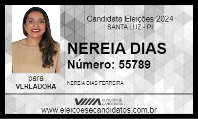 Candidato NEREIA DIAS 2024 - SANTA LUZ - Eleições