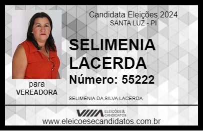 Candidato SELIMENIA  LACERDA 2024 - SANTA LUZ - Eleições