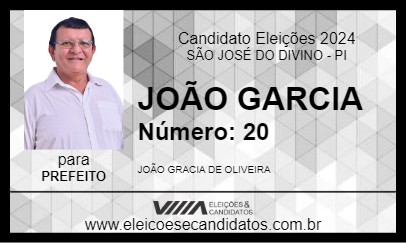 Candidato JOÃO GARCIA 2024 - SÃO JOSÉ DO DIVINO - Eleições