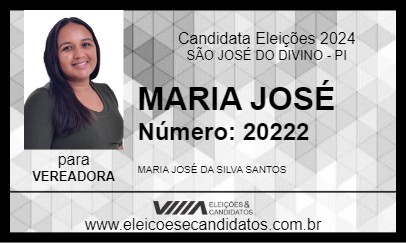 Candidato MARIA JOSÉ 2024 - SÃO JOSÉ DO DIVINO - Eleições