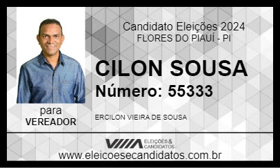 Candidato CILON SOUSA 2024 - FLORES DO PIAUÍ - Eleições