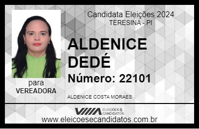 Candidato ALDENICE DEDÉ 2024 - TERESINA - Eleições