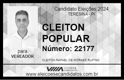 Candidato CLEITON POPULAR 2024 - TERESINA - Eleições