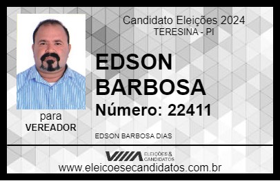 Candidato EDSON BARBOSA 2024 - TERESINA - Eleições