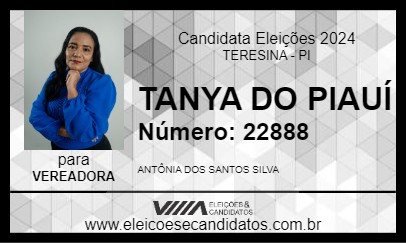 Candidato TANYA DO PIAUÍ 2024 - TERESINA - Eleições