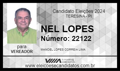 Candidato NEL LOPES 2024 - TERESINA - Eleições