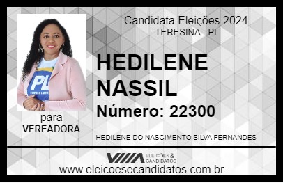 Candidato HEDILENE NASSIL 2024 - TERESINA - Eleições