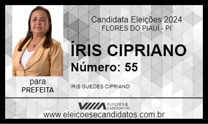 Candidato ÍRIS CIPRIANO 2024 - FLORES DO PIAUÍ - Eleições