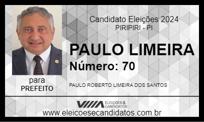 Candidato PAULO LIMEIRA 2024 - PIRIPIRI - Eleições