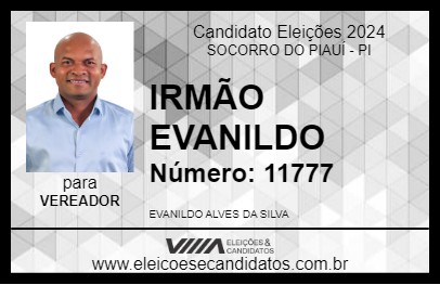 Candidato IRMÃO EVANILDO 2024 - SOCORRO DO PIAUÍ - Eleições