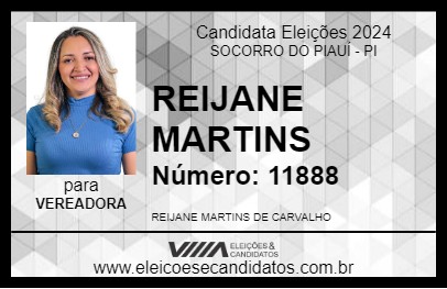 Candidato REIJANE MARTINS 2024 - SOCORRO DO PIAUÍ - Eleições