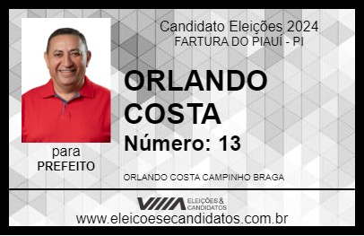 Candidato ORLANDO COSTA 2024 - FARTURA DO PIAUÍ - Eleições