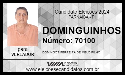 Candidato DOMINGUINHOS 2024 - PARNAÍBA - Eleições