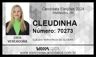 Candidato CLEUDINHA 2024 - PARNAÍBA - Eleições