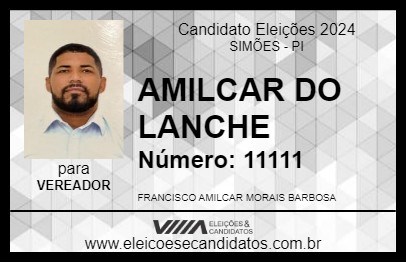 Candidato AMILCAR DO LANCHE 2024 - SIMÕES - Eleições