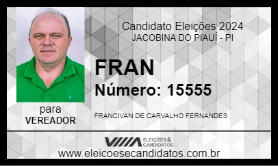 Candidato FRAN 2024 - JACOBINA DO PIAUÍ - Eleições