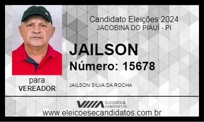 Candidato JAILSON 2024 - JACOBINA DO PIAUÍ - Eleições