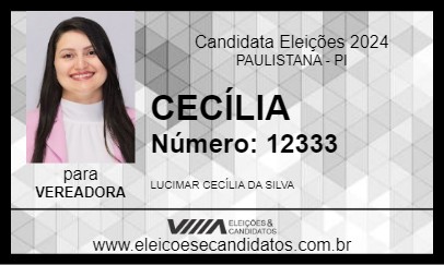 Candidato CECÍLIA 2024 - PAULISTANA - Eleições