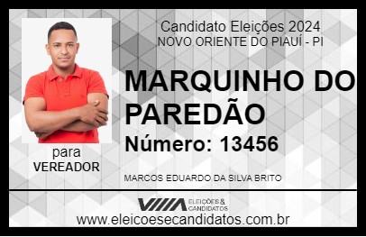 Candidato MARQUINHO DO PAREDÃO 2024 - NOVO ORIENTE DO PIAUÍ - Eleições