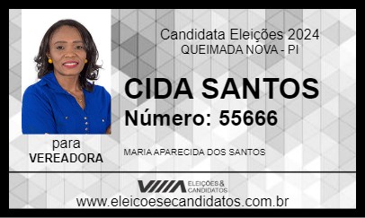 Candidato CIDA SANTOS 2024 - QUEIMADA NOVA - Eleições