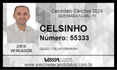 Candidato CELSINHO 2024 - QUEIMADA NOVA - Eleições