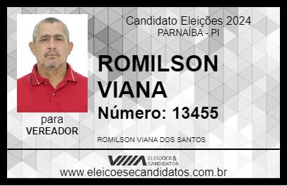 Candidato ROMILSON VIANA 2024 - PARNAÍBA - Eleições