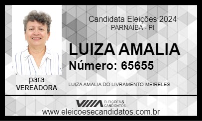 Candidato LUIZA AMALIA 2024 - PARNAÍBA - Eleições