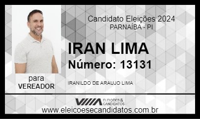 Candidato IRAN LIMA 2024 - PARNAÍBA - Eleições